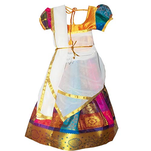 New Half Saree -RHSGoldWhite- For Your Little One!
