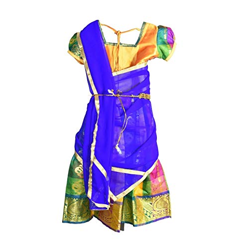 New Half Saree -RHSGoldBlue- For Your Little One!