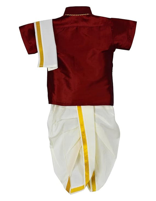 Pancha Dhoti & Shirt Set-PanchaCMBlue- Buy Now !
