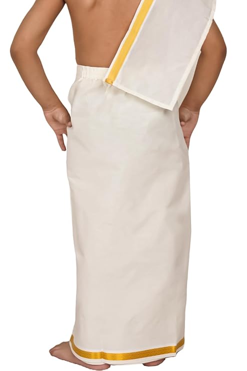 Cotton Kasavu Veshti Mundu Dhoti - Quality and Stylish