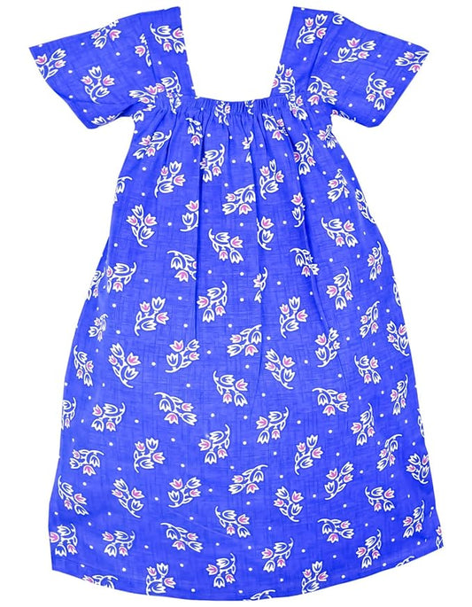 Blue Cotton Kids Nighty - Soft & Comfortable