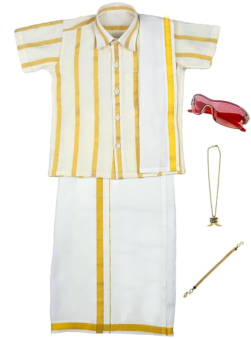 Dhoti & Shirt Set Kerala Kasavu Cotton- Quality and Stylish