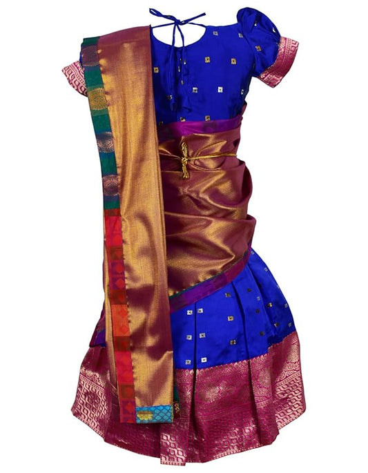 New Half Saree -ButtiHSblueCop- For Your Little One!
