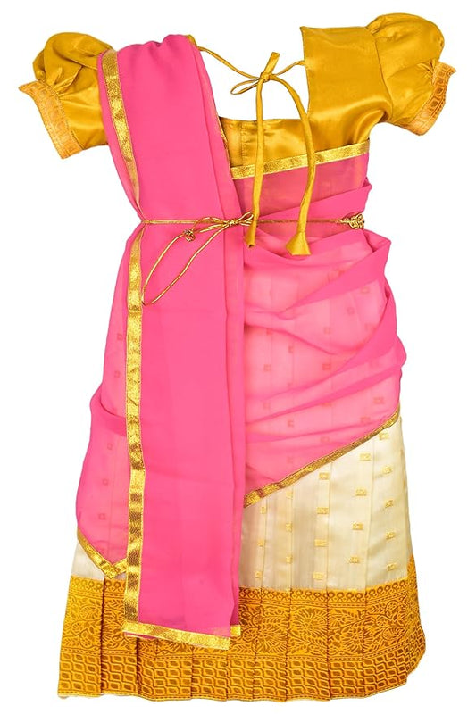 pink Half Sarees for kids - For Your Little One!