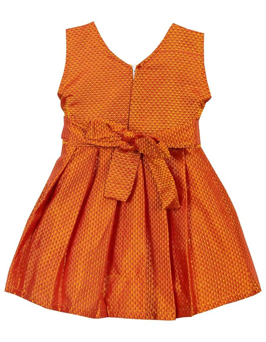 Pattu Cotton Frock-KhanF2Orange- Just Dropped !