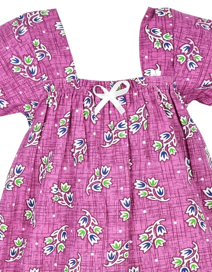 Pink Cotton Kids Nighty - Soft & Comfortable