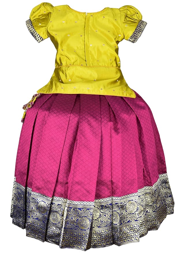 Pattu Pavadai Lehenga Choli LGreen- Make her Beautiful