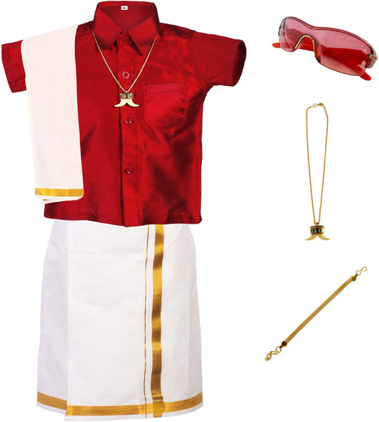 Boys Dhoti & Kurta Set Maroon- Quality and Stylish