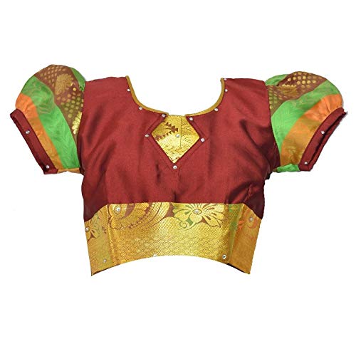 New Half Saree -RHSMaroonWhite- For Your Little One!