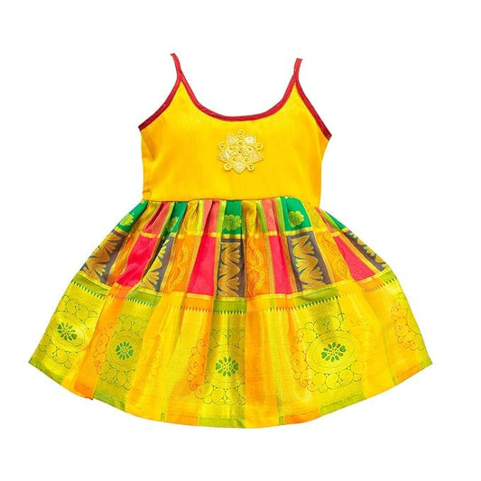 Pattu Frock Royal Baby Yellow - Just Dropped !