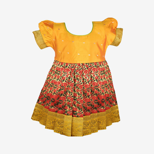 Pattu Frock-LionFGold- Just Dropped !