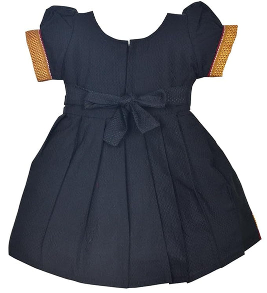 Pattu Cotton Frock-KhanF1Black - Just Dropped !