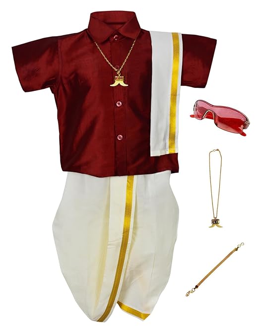 Pancha Dhoti & Shirt Set-PanchaCMBlue- Buy Now !