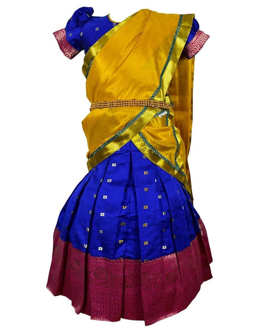 New Half Saree -ButtiHSblueGold- For Your Little One!