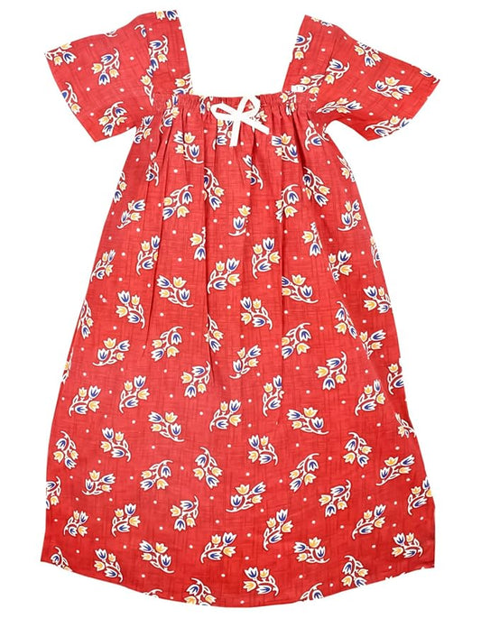 rED Cotton Kids Nighty - Soft & Comfortable