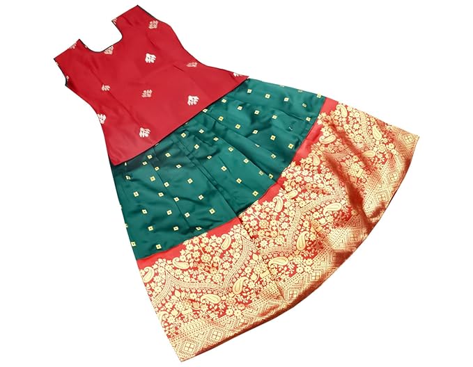 Pattu Pavadai Lehenga Choli- NewB3BMaroon- Shop Now!
