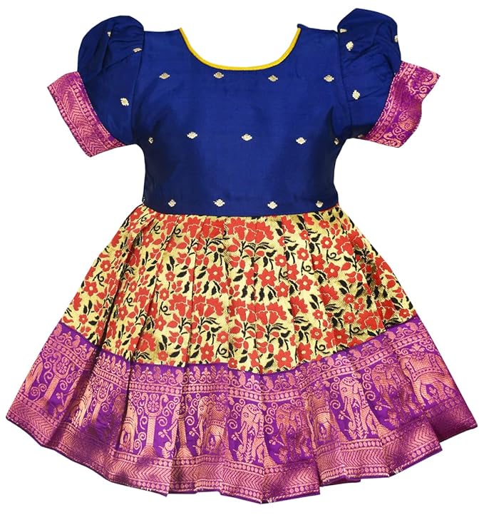 Pattu Frock-LionFBlue- Just Dropped !