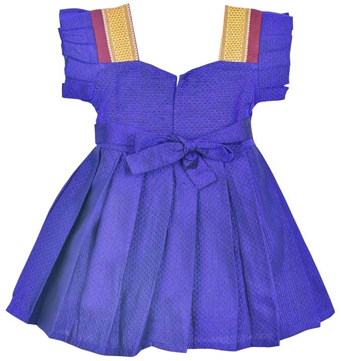 Pattu Frock Pure Cotton-KhanF3Blue- Just Dropped !