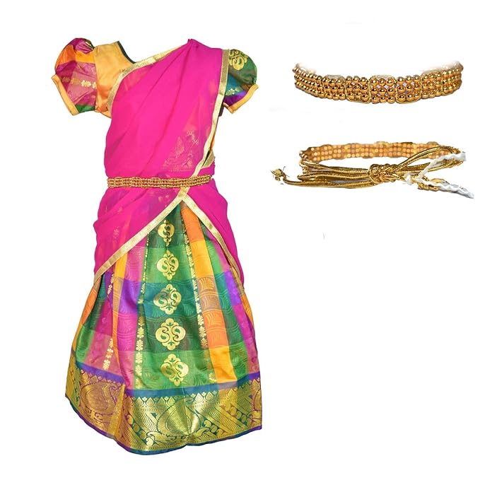 New Half Saree -RHSGoldPink- For Your Little One!