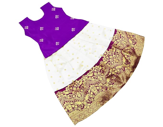 Pattu Pavadai Lehenga Choli- NewB3BPurple- Shop Now !