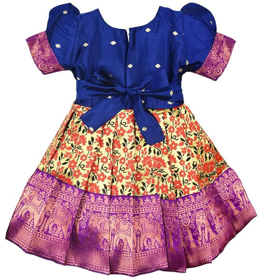 Pattu Frock-LionFBlue- Just Dropped !