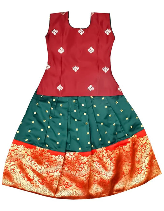 Pattu Pavadai Lehenga Choli- NewB3BMaroon- Shop Now!