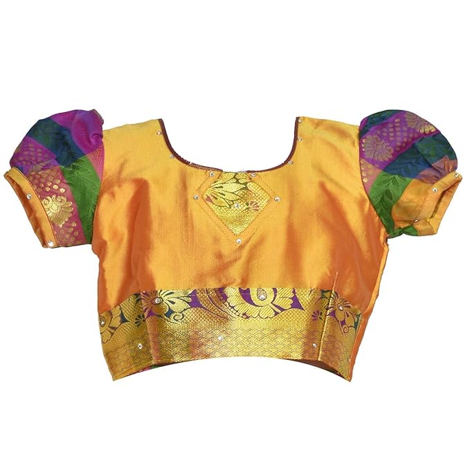 New Half Saree -RHSGoldWhite- For Your Little One!