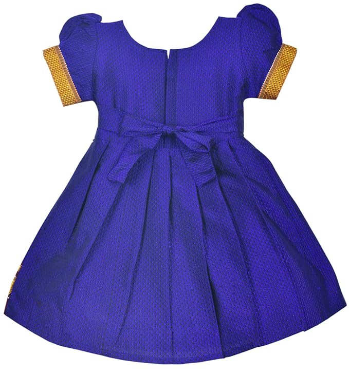 Pattu Cotton Frock-KhanF1Blue - Just Dropped !