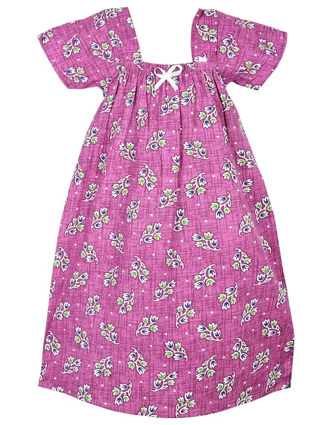 Pink Cotton Kids Nighty - Soft & Comfortable