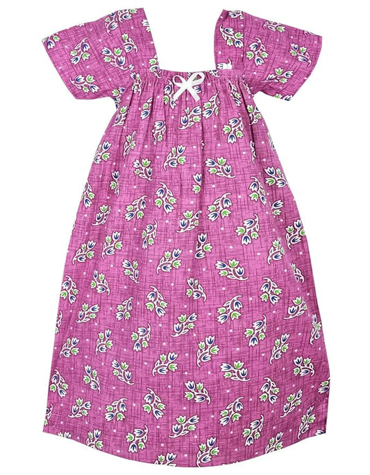 Pink Cotton Kids Nighty - Soft & Comfortable
