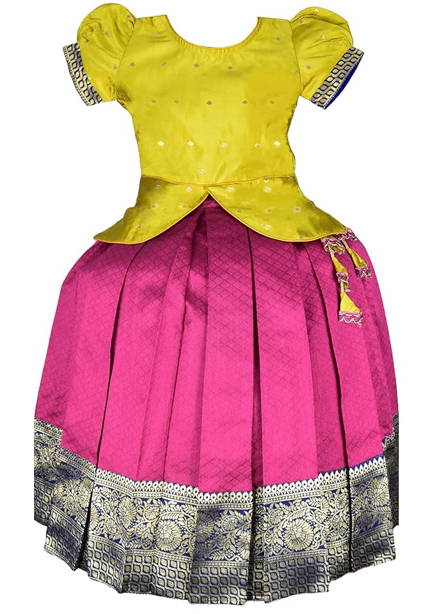 Pattu Pavadai Lehenga Choli LGreen- Make her Beautiful