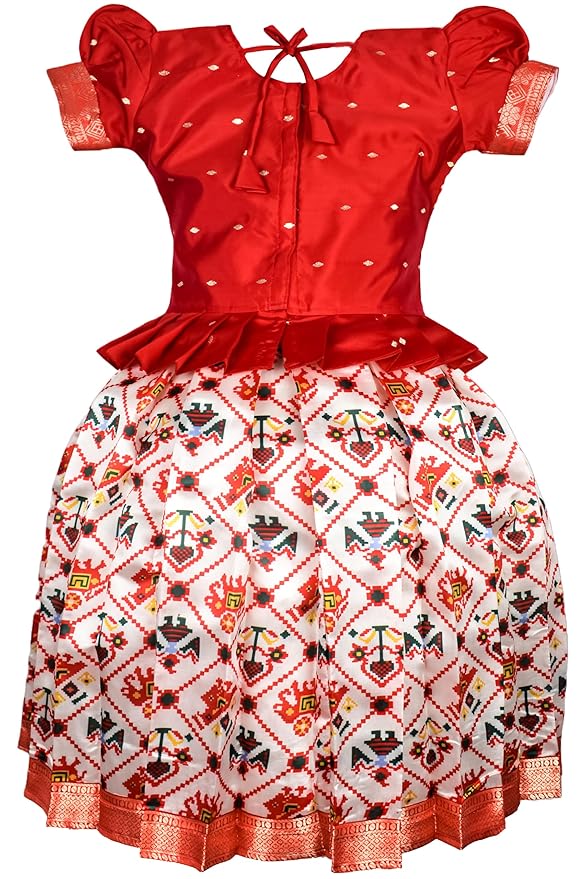 Pattu Pavadai Lehenga Choli-TrendPPRed- Make her Beautiful