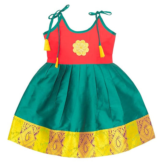 Pattu Frock-AnarkaliRed- Just Dropped !