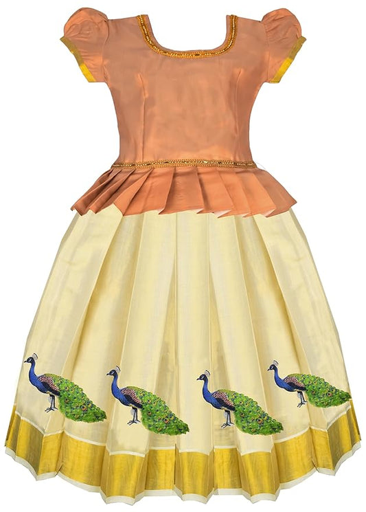 Pattu Pavadai Lehenga Choli Cop- Make her Beautiful