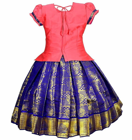 Pattu Pavadai Lehenga Choli-MeenaTom- Make her Beautiful