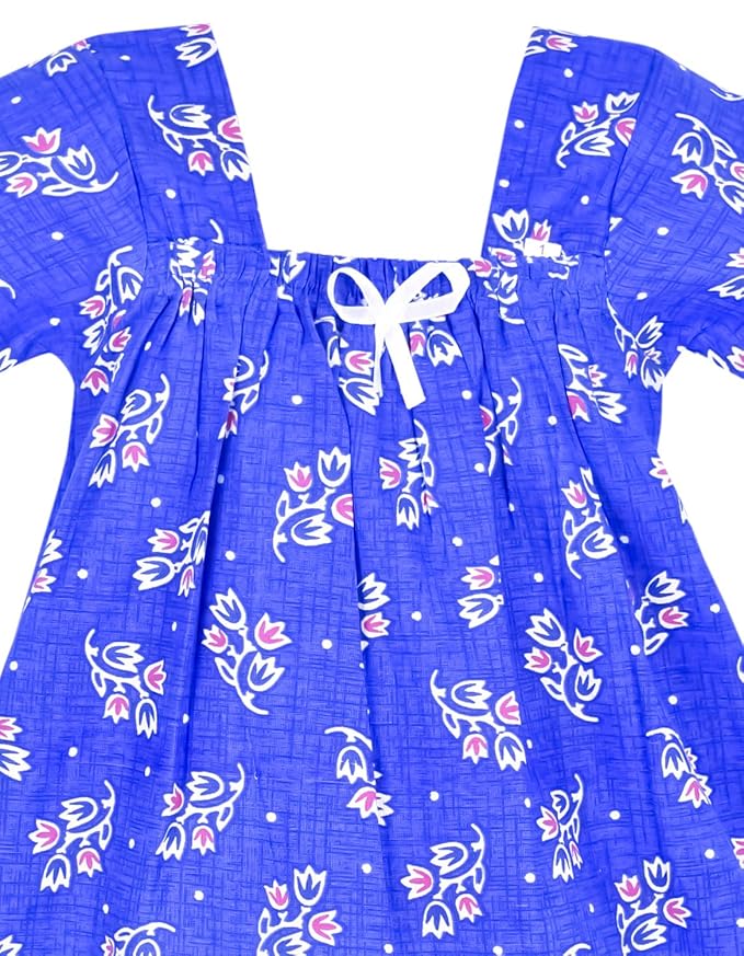 Blue Cotton Kids Nighty - Soft & Comfortable