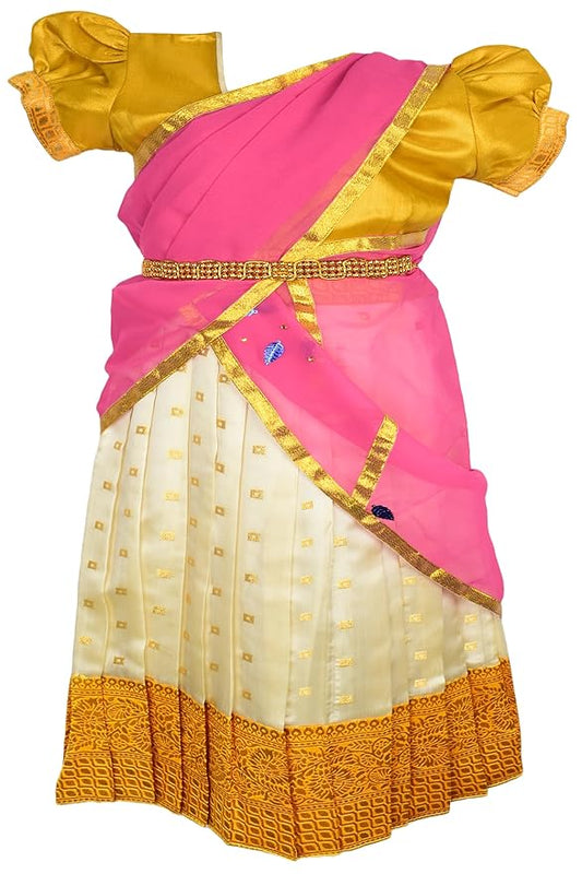 pink Half Sarees for kids - For Your Little One!