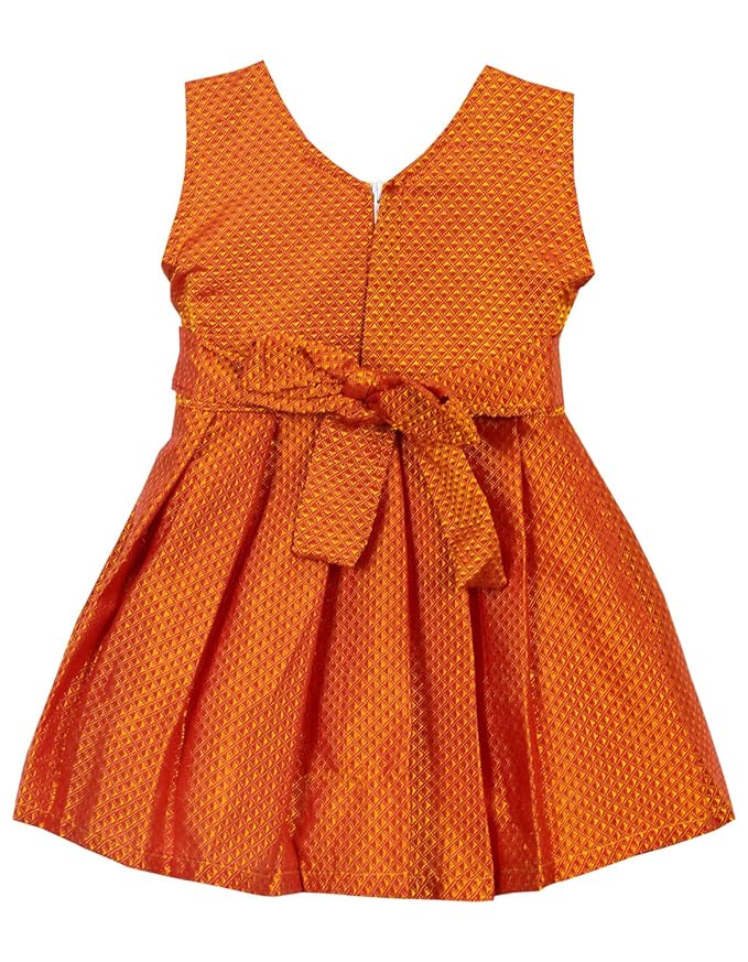 Pattu Cotton Frock-KhanF2Orange- Just Dropped !