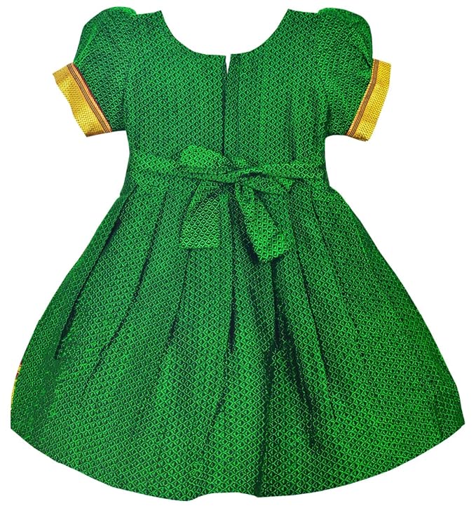 Pattu Cotton Frock-KhanF1Green- Just Dropped !