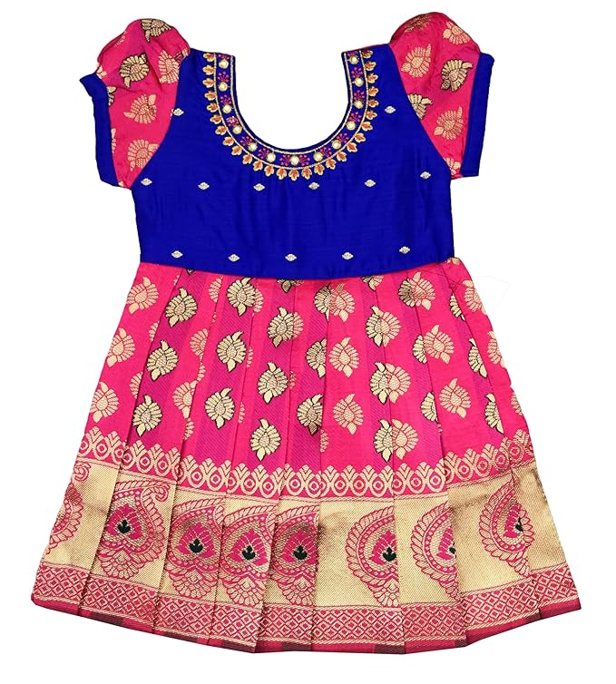 Pattu Frock-RiyaFBlue- Just Dropped !