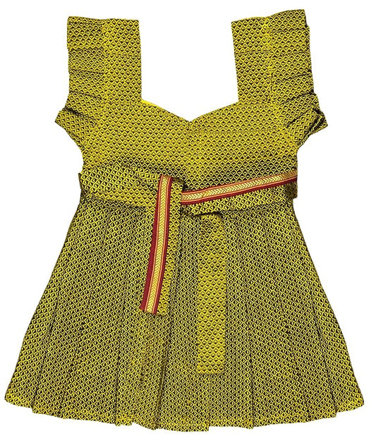 Pattu Cotton Frock-KhanF3Yellow- Just Dropped !