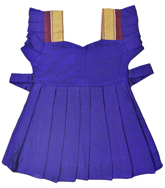 Pattu Cotton Frock-KhanF3Blue- Just Dropped !