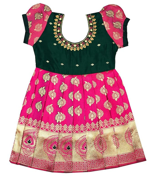 Pattu Frock-RiyaFBGreen- Just Dropped !