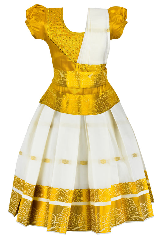 Pattu Pavadai Attachable Half Saree Tissue- Buy Now!
