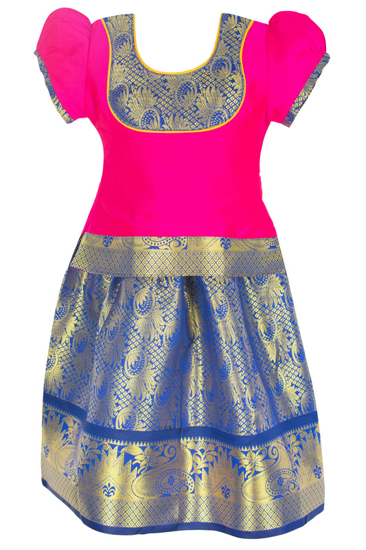 Pattu Pavadai Lehenga Choli-PadmaPink- Make her Beautiful