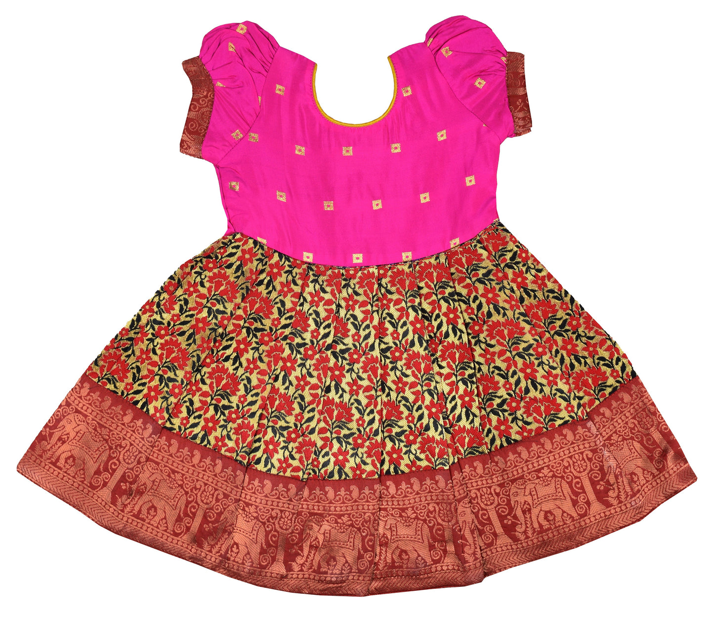 Pattu Frock-LionFPink- Just Dropped !