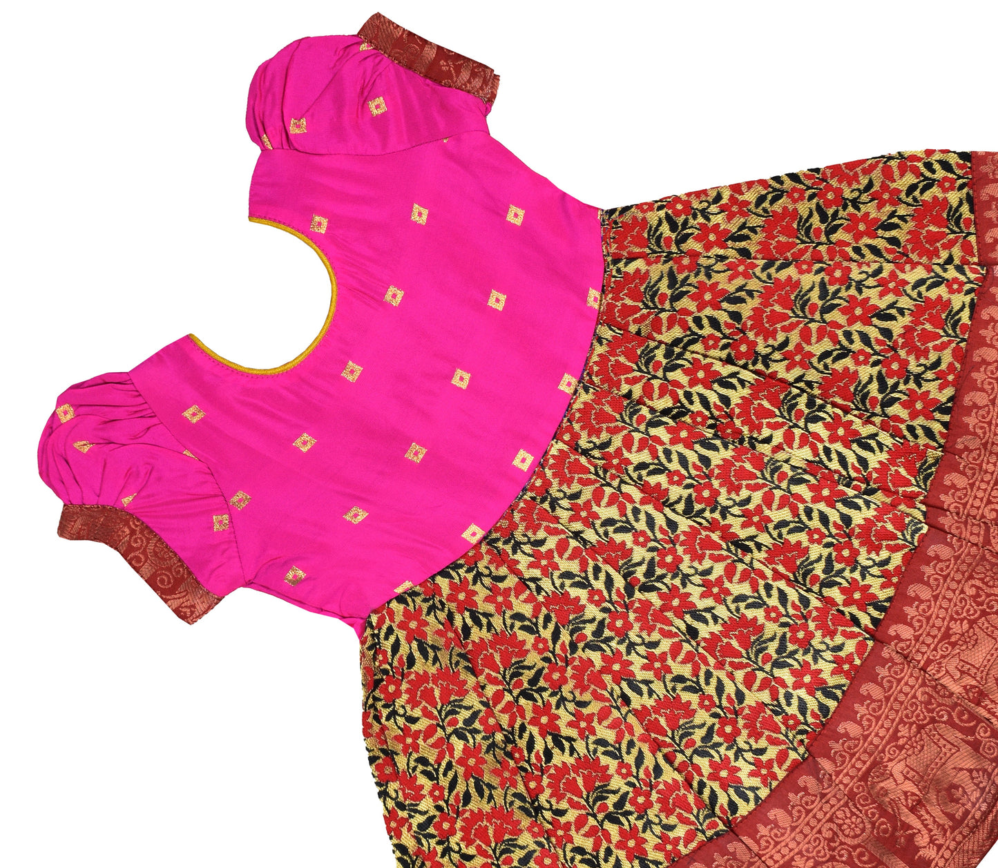 Pattu Frock-LionFPink- Just Dropped !